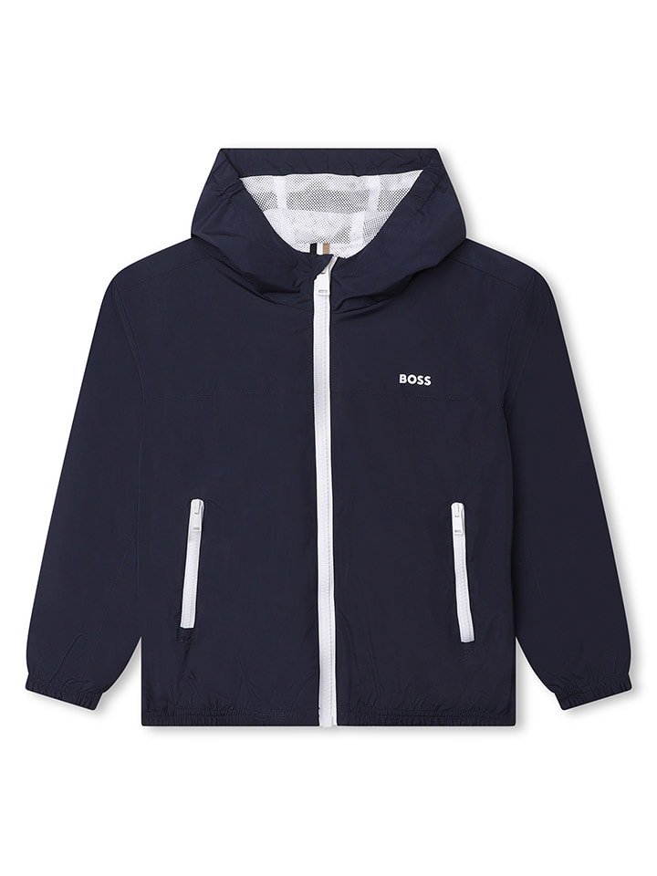 Hugo Boss Kids Kurtka przejściowa w kolorze granatowym rozmiar: 128