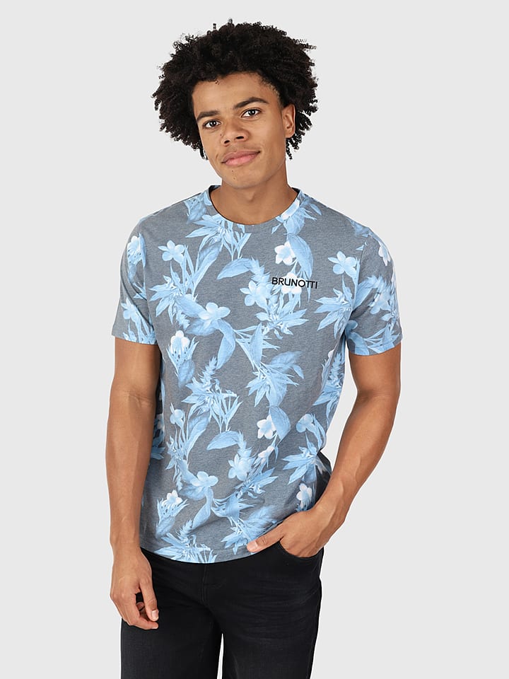 Brunotti Koszulka "Helicon" w kolorze szaro-błękitnym rozmiar: M