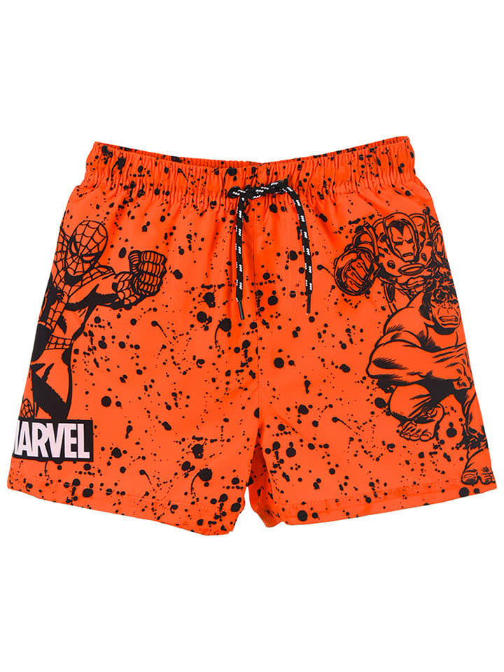MARVEL Avengers Szorty kąpielowe "Avengers classic" w kolorze pomarańczowym rozmiar: 140