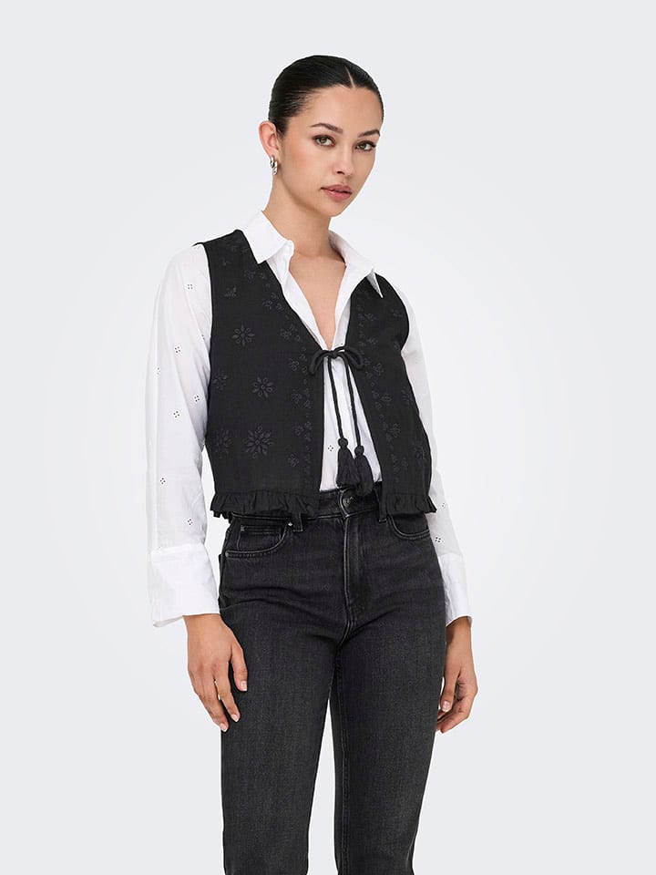 ONLY Top w kolorze czarnym rozmiar: M