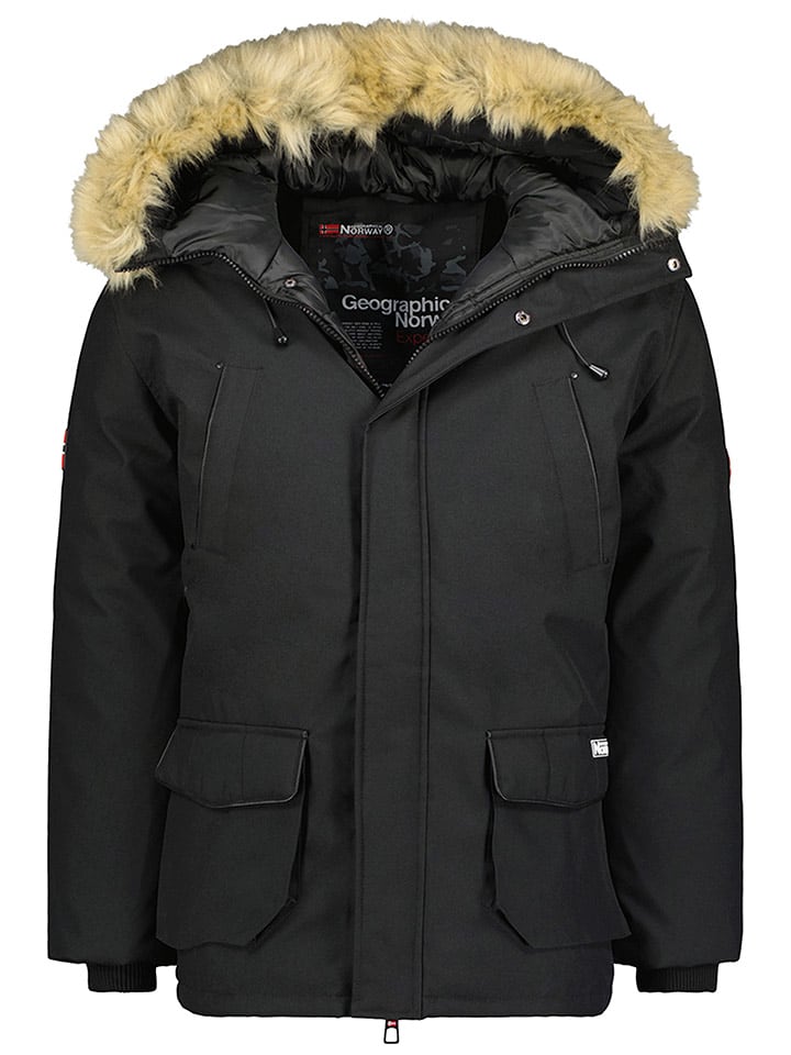 Geographical Norway Parka "Claude" w kolorze czarnym rozmiar: M