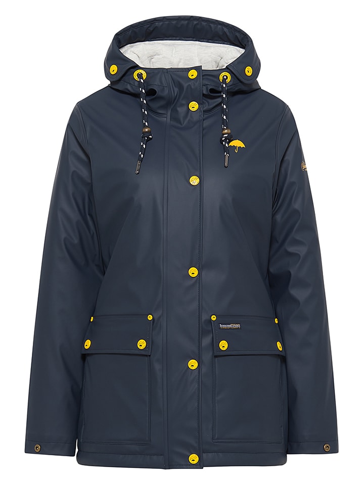 Kurtka przeciwdeszczowa w kolorze granatowym