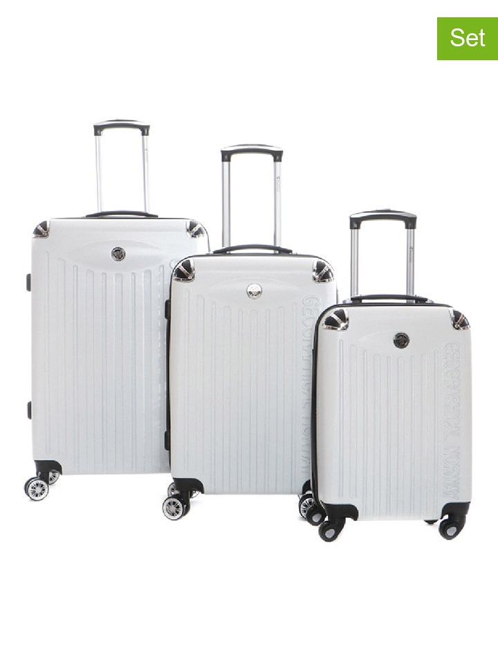 Geographical Norway Walizki (3 szt.) "Softless" w kolorze białym rozmiar: onesize