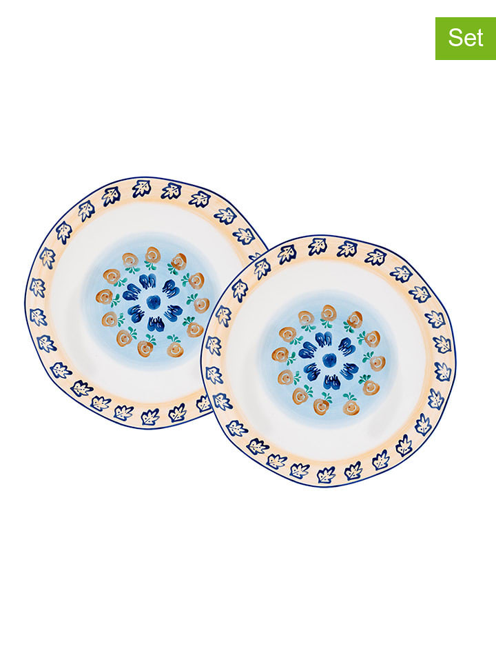 Björn Talerze (2 szt.) w kolorze biało-niebiesko-pomarańczowym - Ø 30 cm rozmiar: onesize