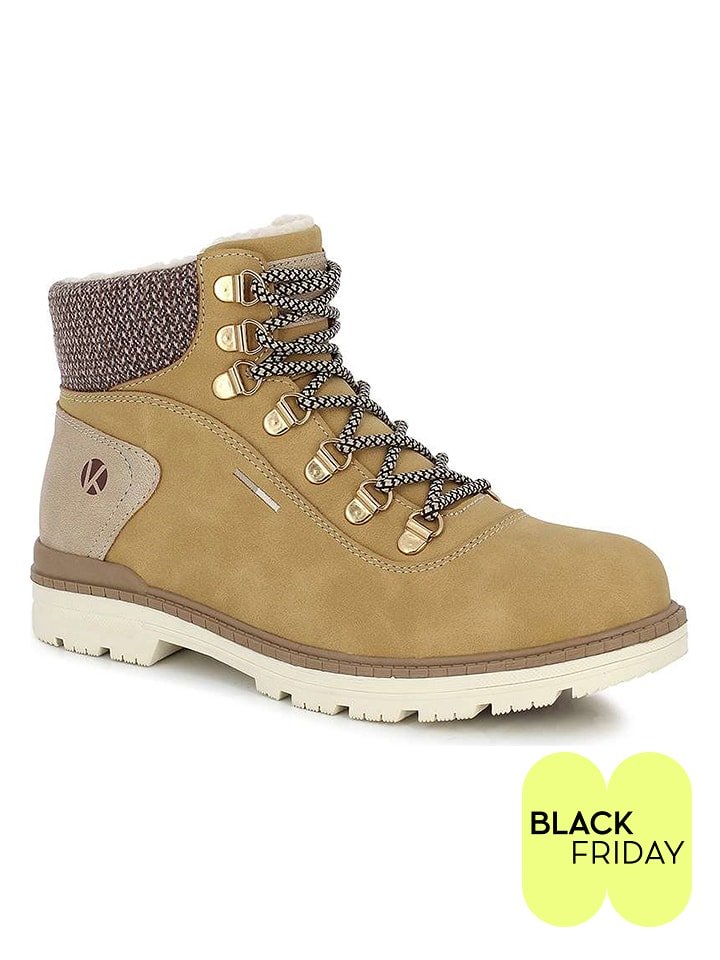 Kimberfeel Botki zimowe "Albane" w kolorze jasnobrązowym rozmiar: 36