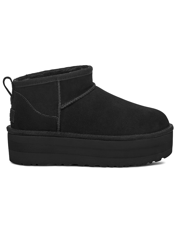 UGG Skórzane botki "Ultra Mini" w kolorze czarnym rozmiar: 40