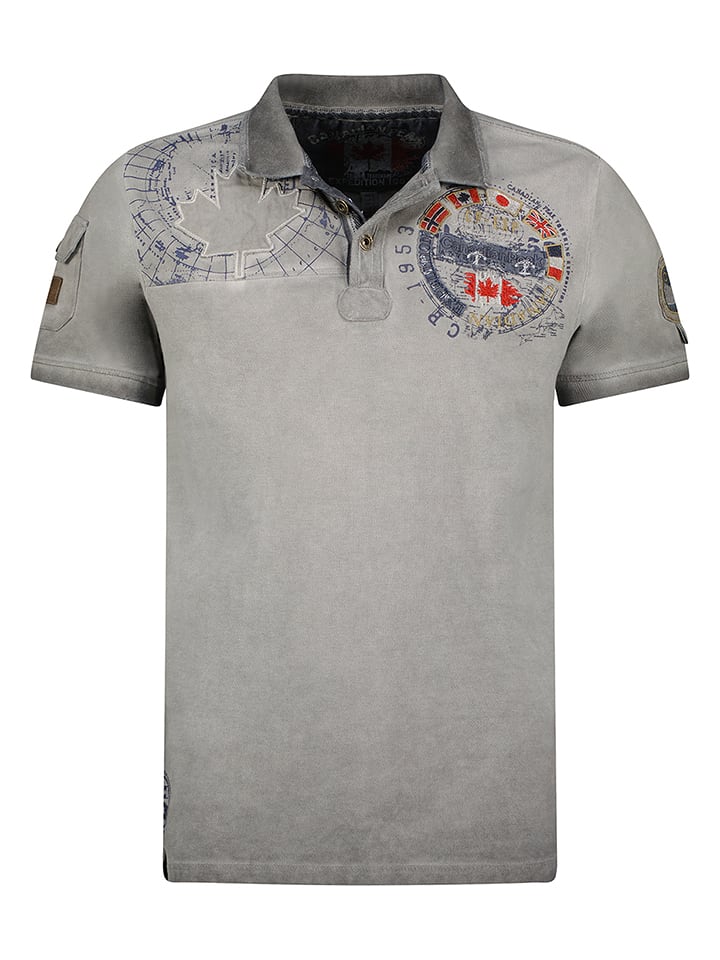Canadian Peak Koszulka polo "Kinflateak" w kolorze szarym rozmiar: L