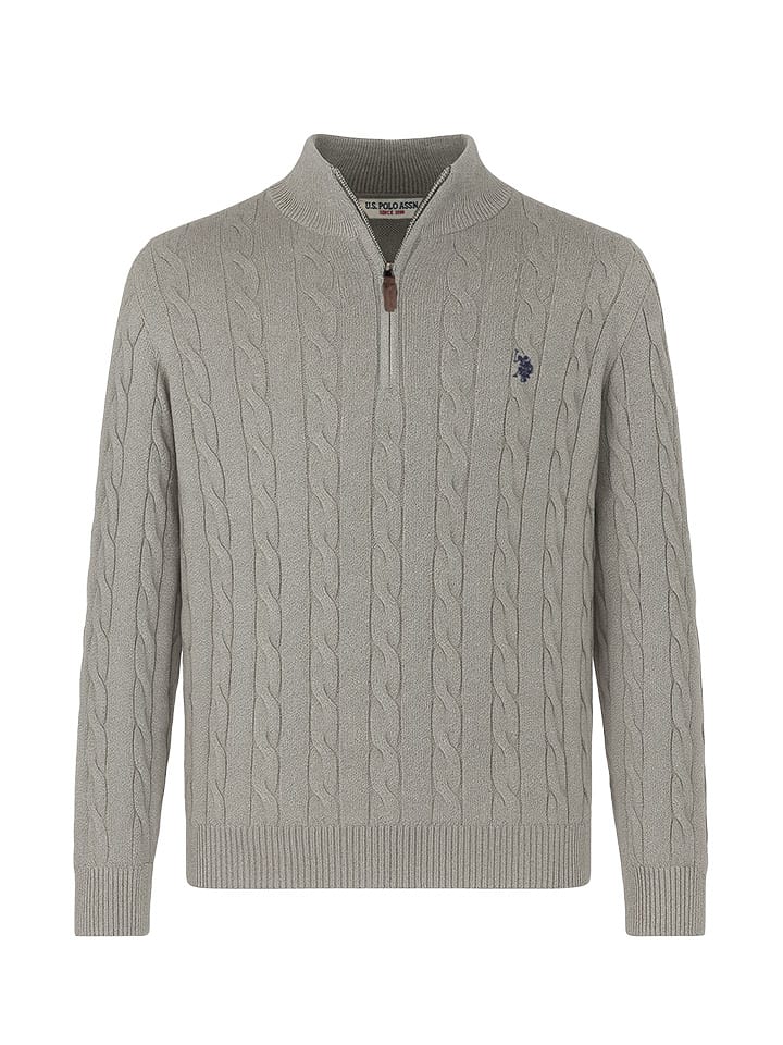 U.S. Polo Assn. Sweter w kolorze szarym rozmiar: M