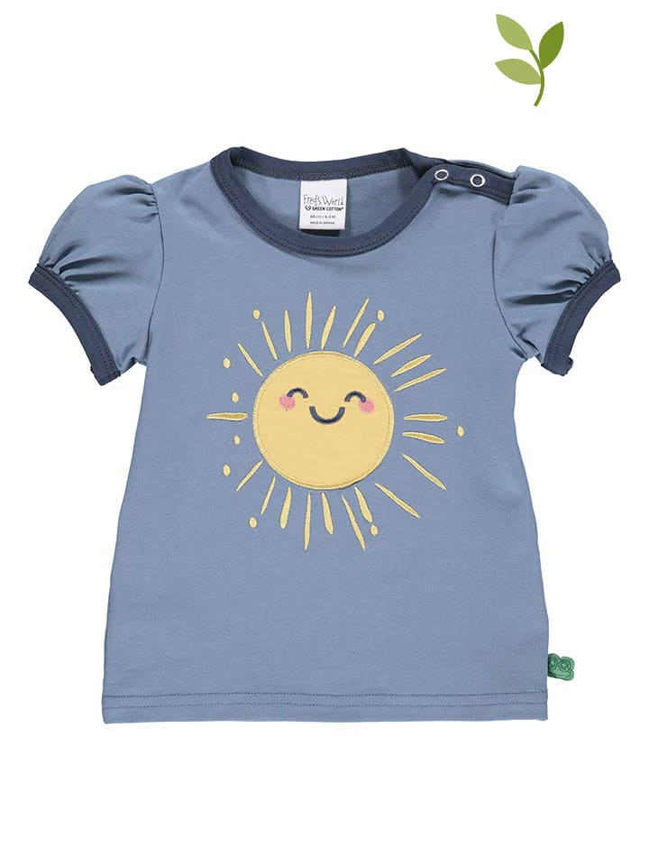 Koszulka w kolorze niebieskim ze wzorem