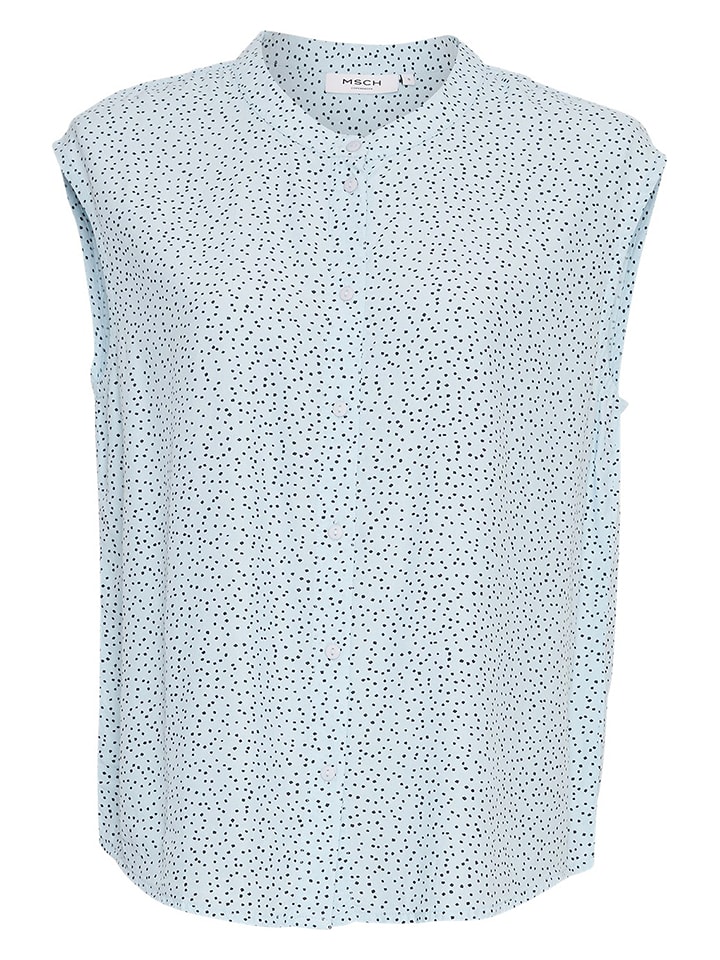 MOSS COPENHAGEN Bluzka "Samera Morocco" w kolorze błękitnym rozmiar: L