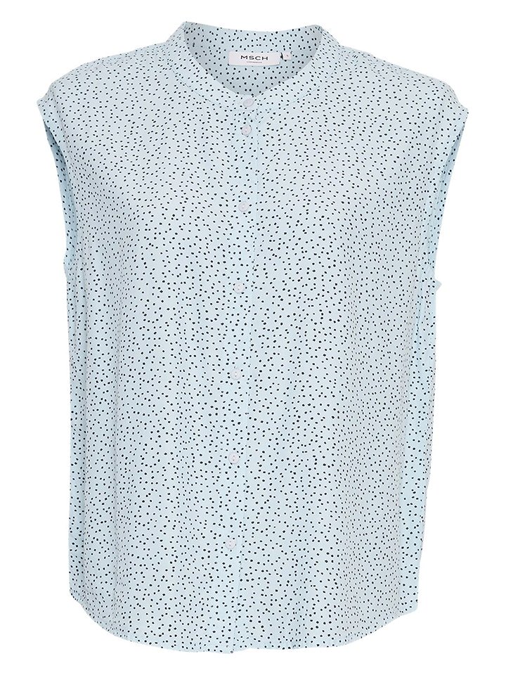 MOSS COPENHAGEN Bluzka "Samera Morocco" w kolorze błękitnym rozmiar: L