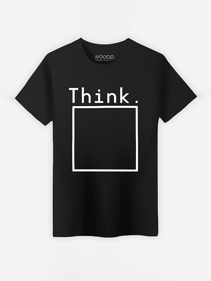 WOOOP Koszulka "Think" w kolorze czarnym rozmiar: S