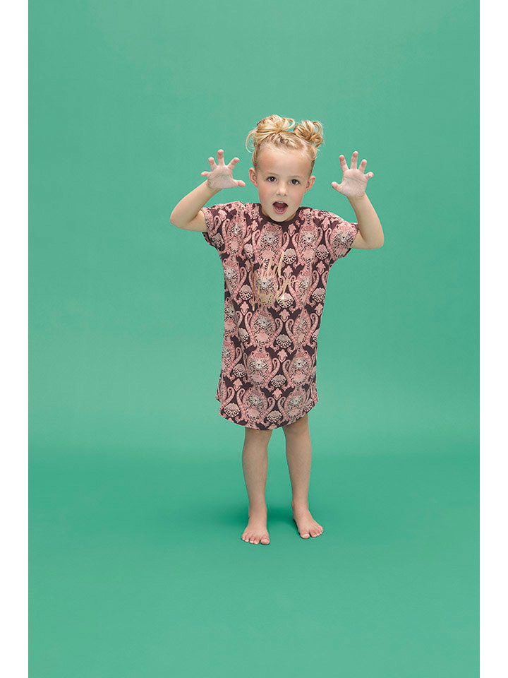 Charlie Choe Koszula nocna "Wild hearted" w kolorze brązowo-różowym rozmiar: 158/164