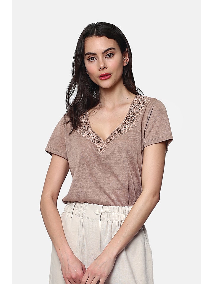 Le Jardin du Lin Koszulka w kolorze beżowym rozmiar: 42