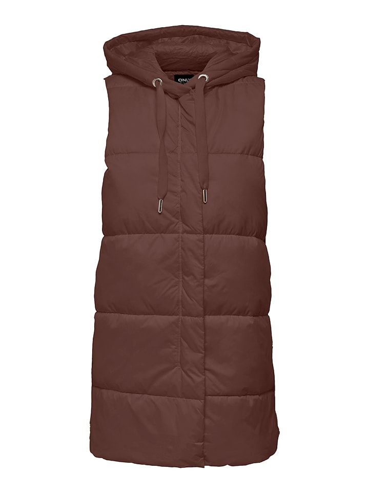 Kamizelka pikowana "Newasta" w kolorze ciemnobrązowym