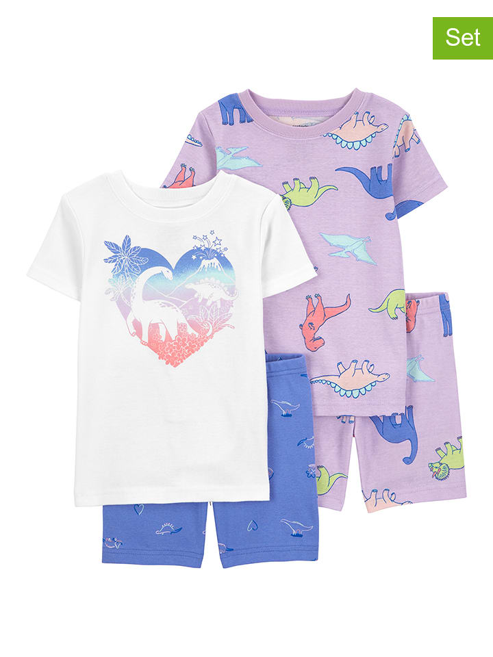 carter's Piżamy (2 szt.) w kolorze biało-fioletowo-niebieskim rozmiar: 104