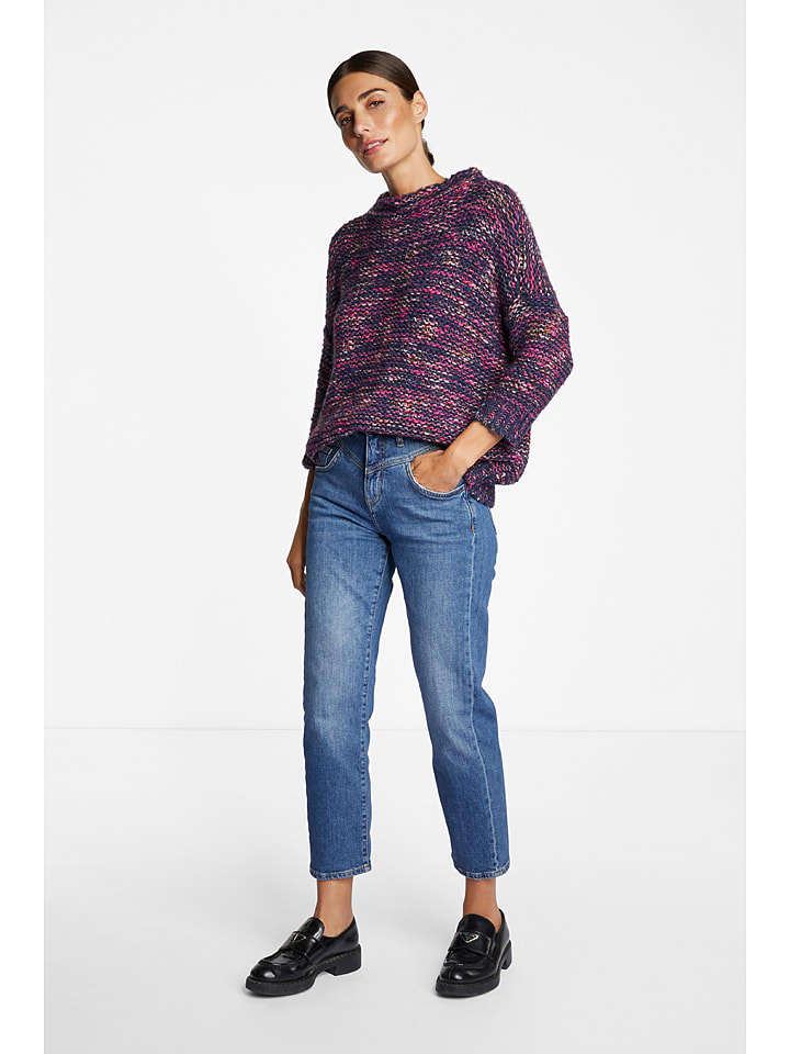 Rich & Royal Sweter w kolorze granatowo-różowym rozmiar: S