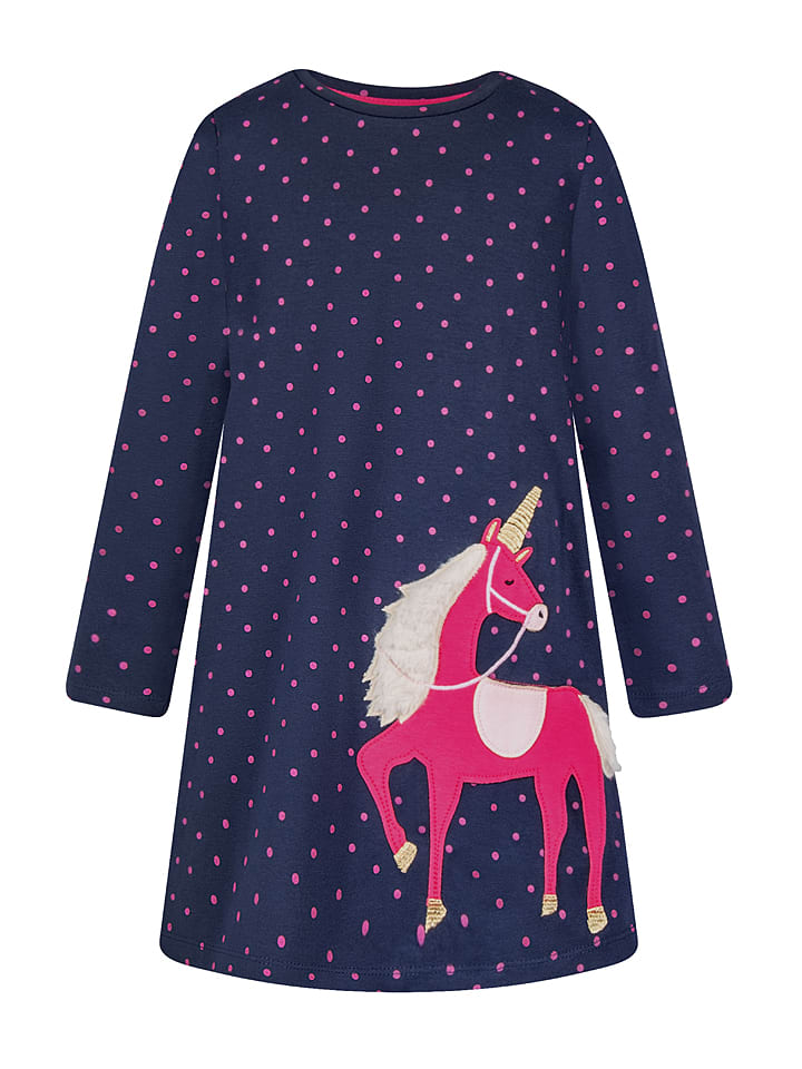 happy girls by Eisend Sukienka w kolorze granatowo-różowym rozmiar: 110