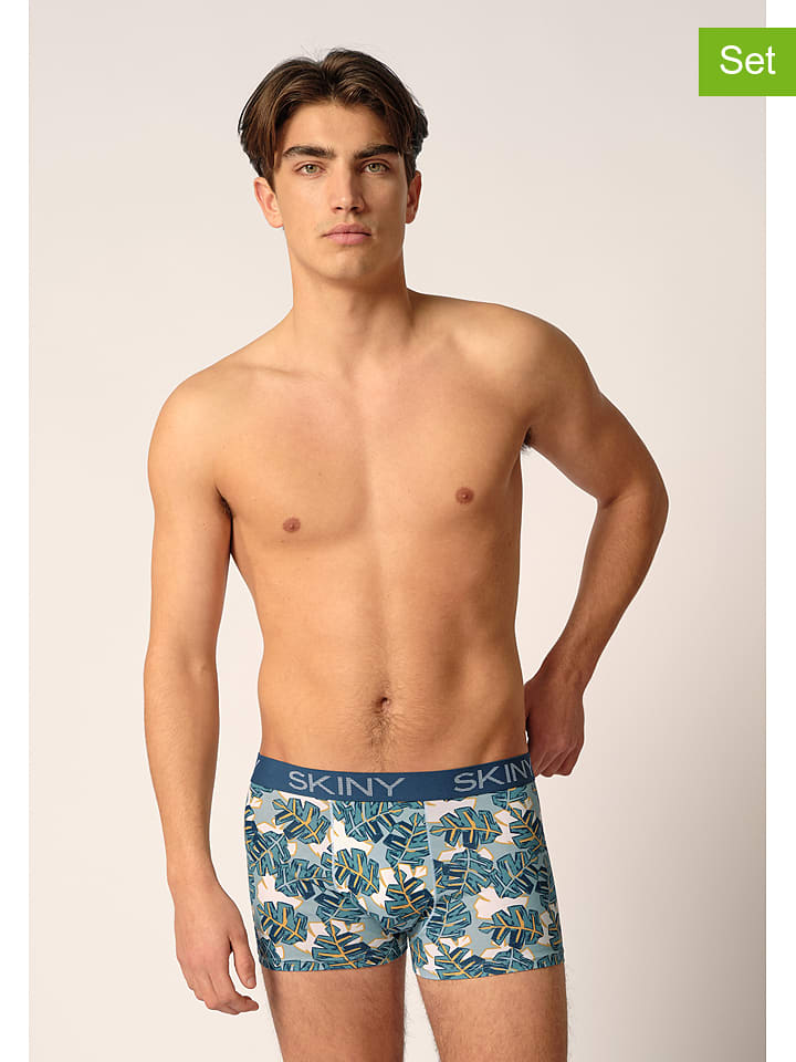 Skiny Bokserki (2 pary) w kolorze turkusowym rozmiar: M