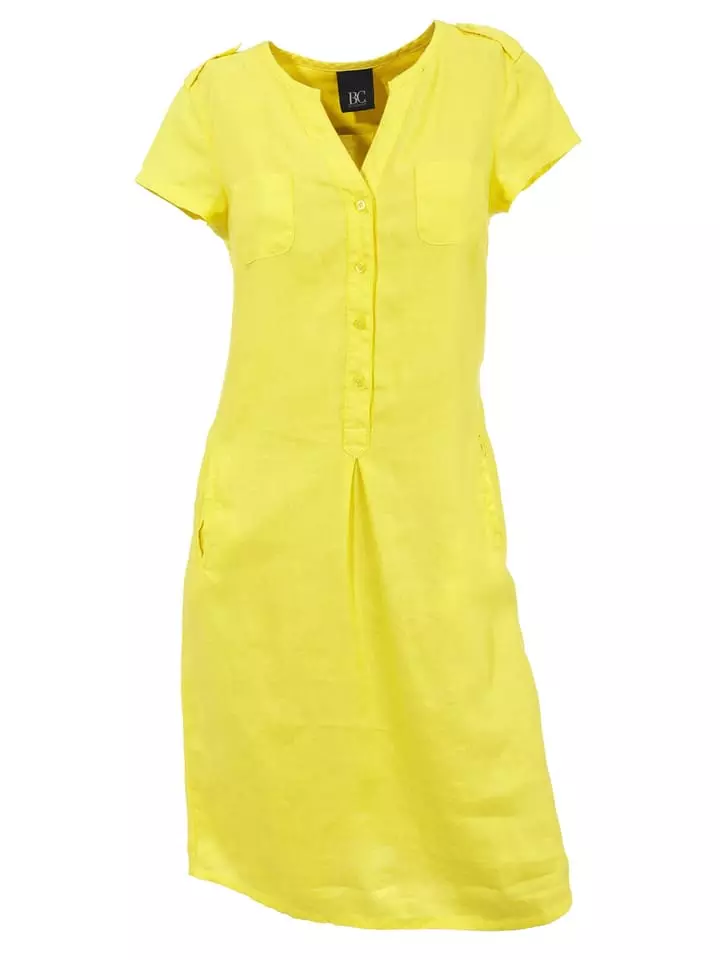 Heine Lniana sukienka w kolorze żółtym rozmiar: 34