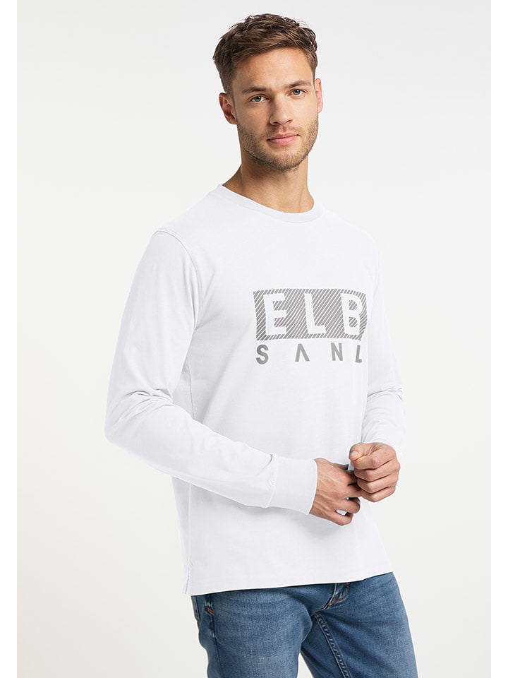 ELBSAND Koszulka "Haakon" w kolorze białym rozmiar: M