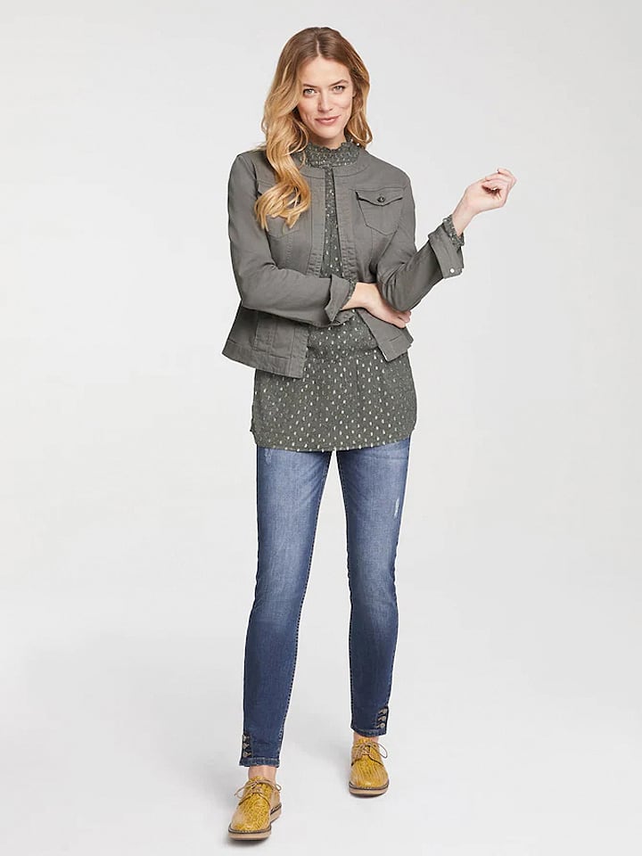 Dżinsowa kurtka w kolorze oliwkowym