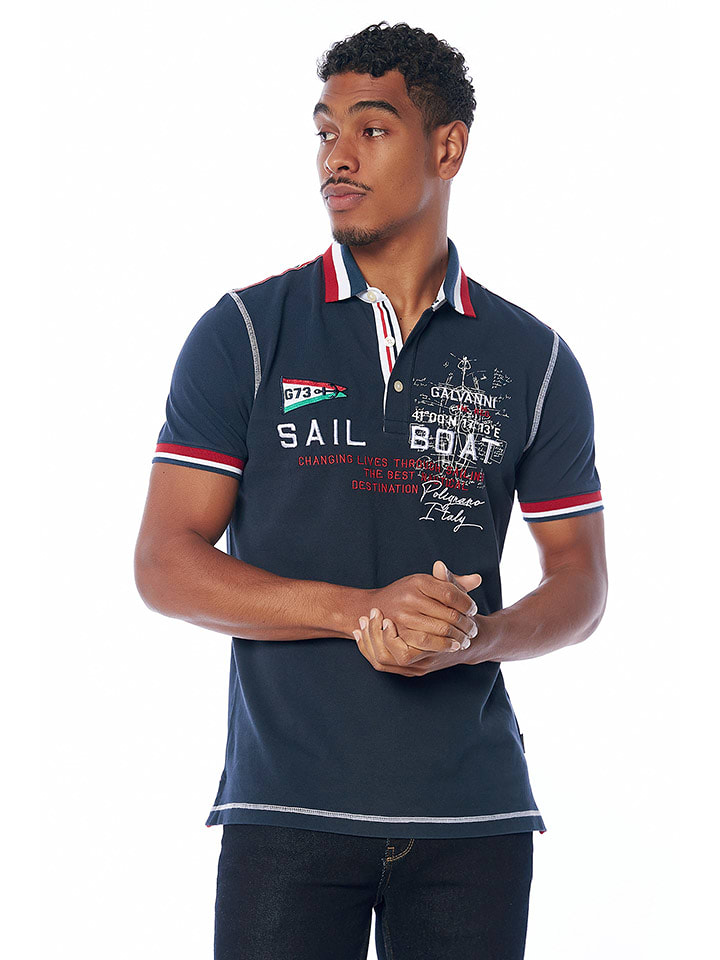 Galvanni Koszulka polo w kolorze granatowym rozmiar: S