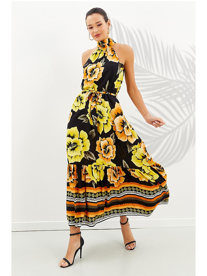 LA Angels Sukienka w kolorze czarno-żółtym rozmiar: M