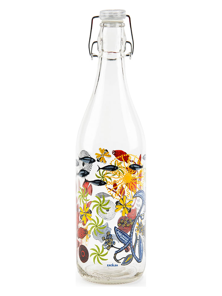 Trendy Kitchen by EXCÉLSA Butelka "Afrika" ze wzorem - 1 l rozmiar: onesize