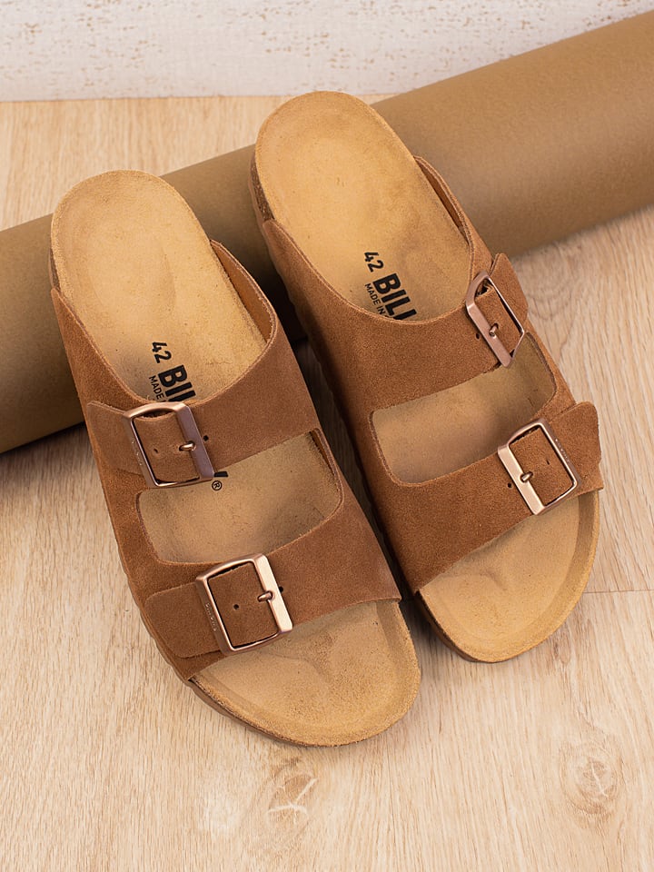 billowy Skórzane klapki w kolorze jasnobrązowym rozmiar: 40