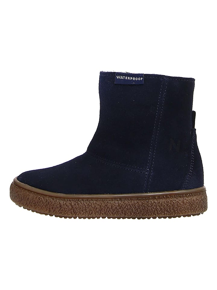 Naturino Skórzane botki zimowe "Yokir" w kolorze granatowym rozmiar: 26