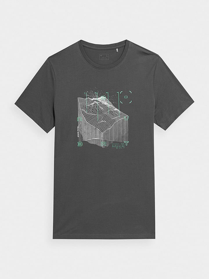 4F Koszulka w kolorze antracytowym rozmiar: M