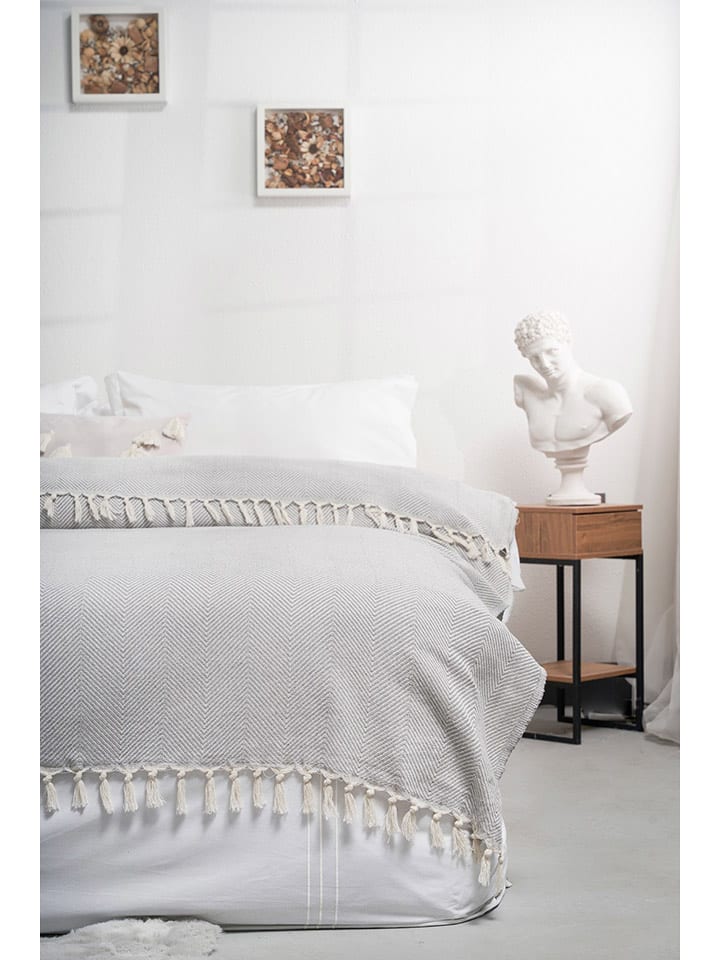 Colourful Cotton Narzuta w kolorze szarym rozmiar: 200x230 cm