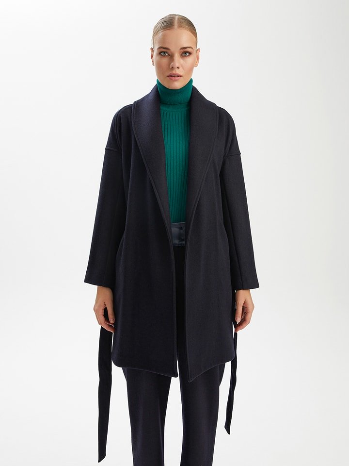 BGN Płaszcz przejściowy w kolorze granatowym rozmiar: 38