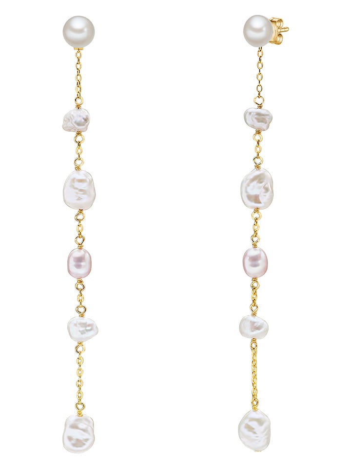 The Pacific Pearl Company Pozłacane kolczyki-wkrętki z perłami rozmiar: onesize