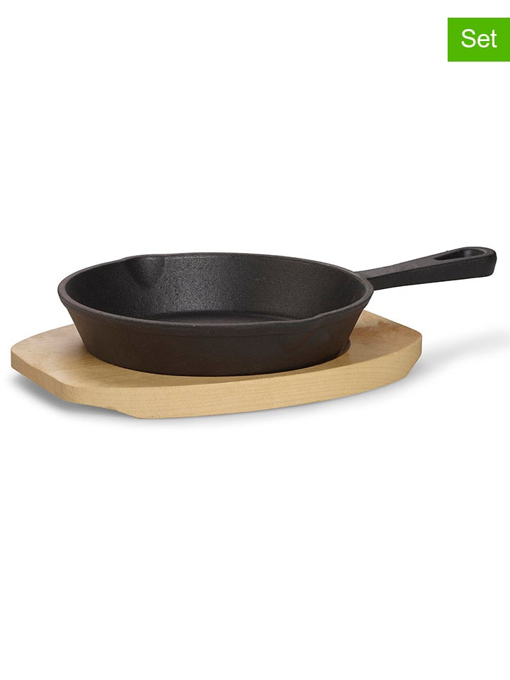 Echtwerk Patelnie (4 szt.) w kolorze czarno-jasnobrązowym do serwowania rozmiar: onesize