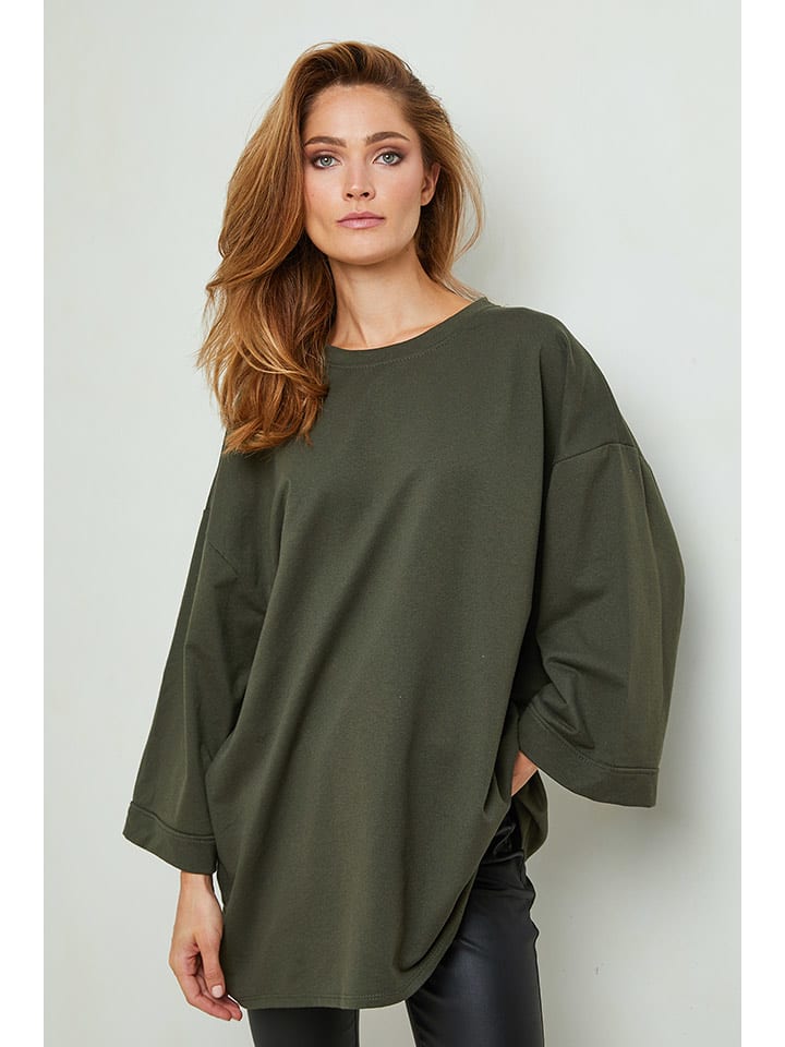 Joséfine Sweter "Cleo" w kolorze khaki rozmiar: L