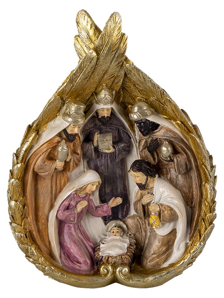 Clayre & Eef Figurka dekoracyjna w kolorze złotym - wys. 14 x 19 cm rozmiar: onesize