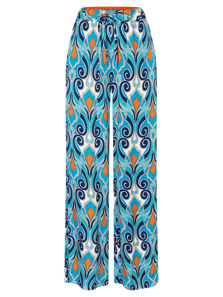 More & More Spodnie w kolorze niebieskim ze wzorem rozmiar: 46