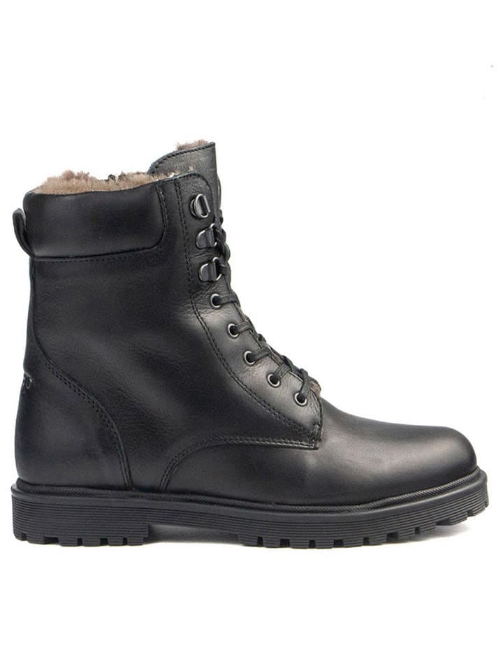 Rap Skórzane botki zimowe w kolorze czarnym rozmiar: 36