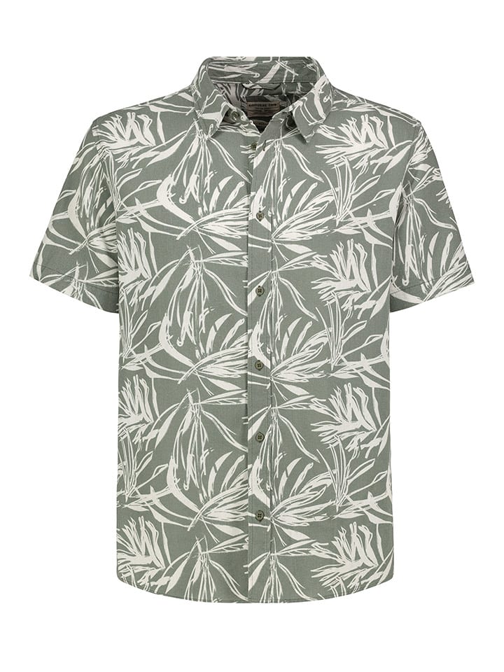 Eight2Nine Koszula w kolorze oliwkowo-białym rozmiar: S