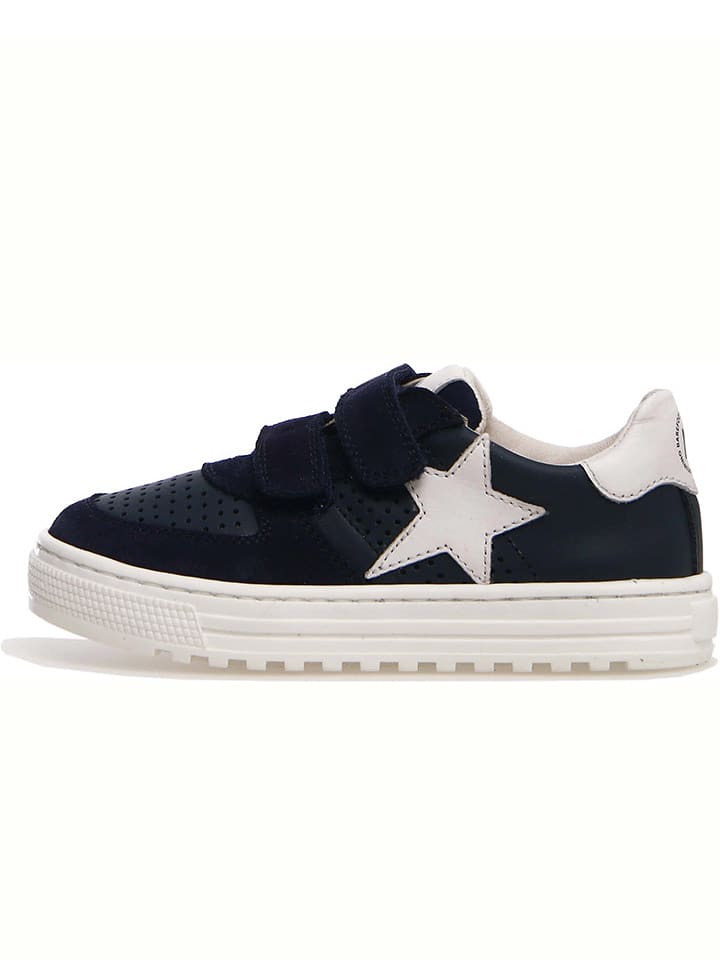 Naturino Skórzane sneakersy "Hess" w kolorze granatowym rozmiar: 27