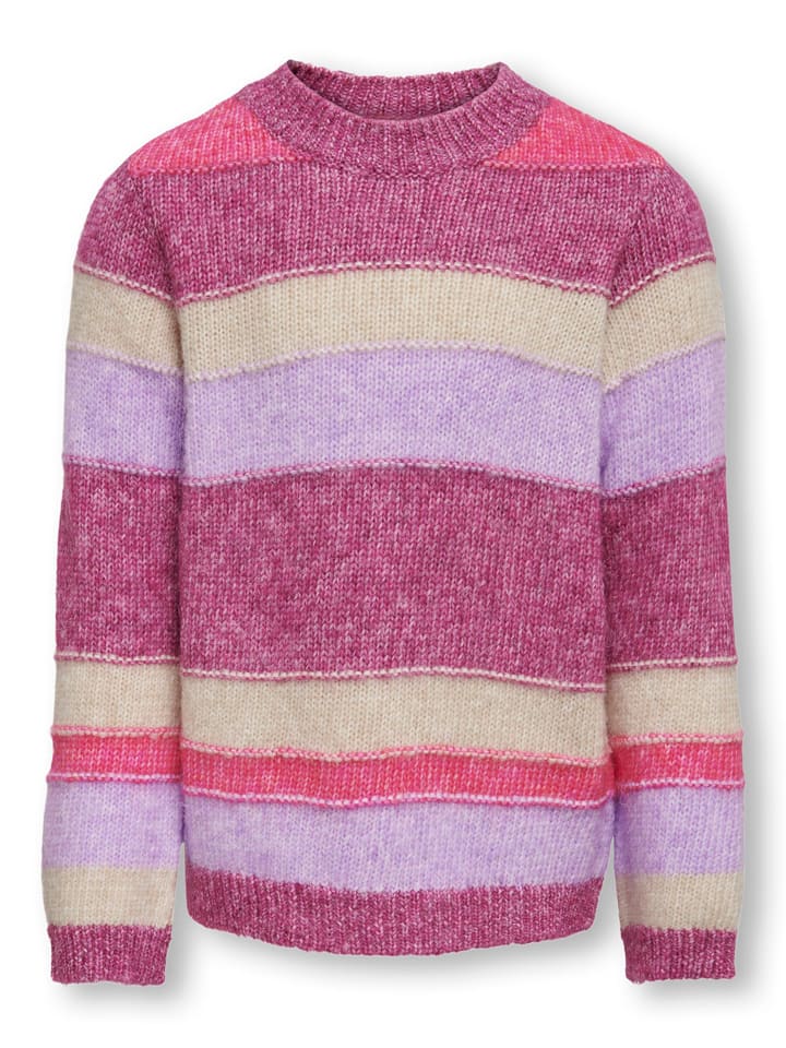 KIDS ONLY Sweter "Kogelaine" w kolorze różowym ze wzorem rozmiar: 134/140