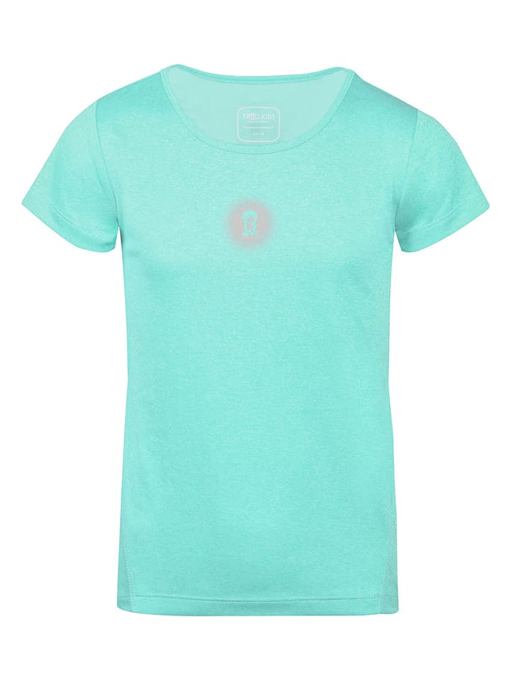 Trollkids Koszulka funkcyjna "Preikestolen" w kolorze turkusowym rozmiar: 110
