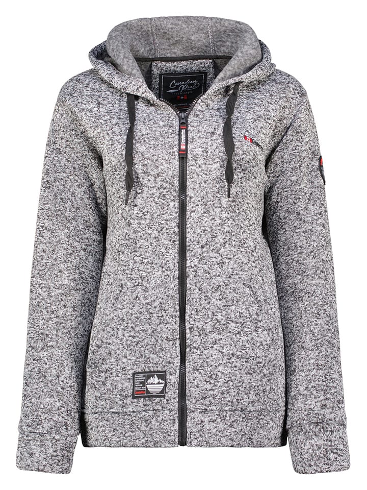 Canadian Peak Kurtka polarowa "Talerteak" w kolorze szaro-czarnym rozmiar: XXL