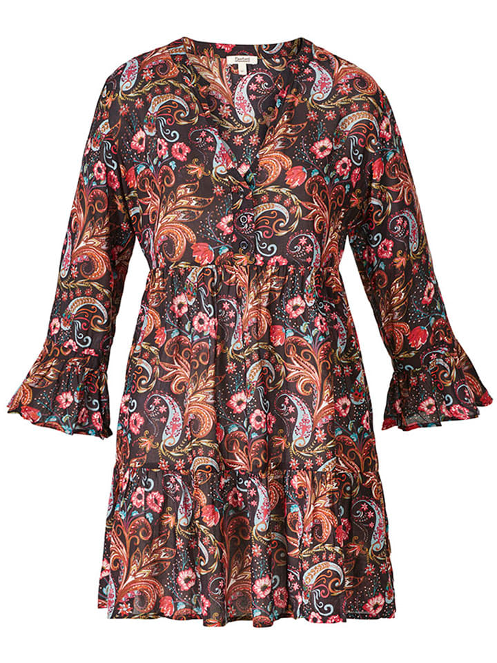 Deerberg Tunika w kolorze czarnym ze wzorem rozmiar: 50