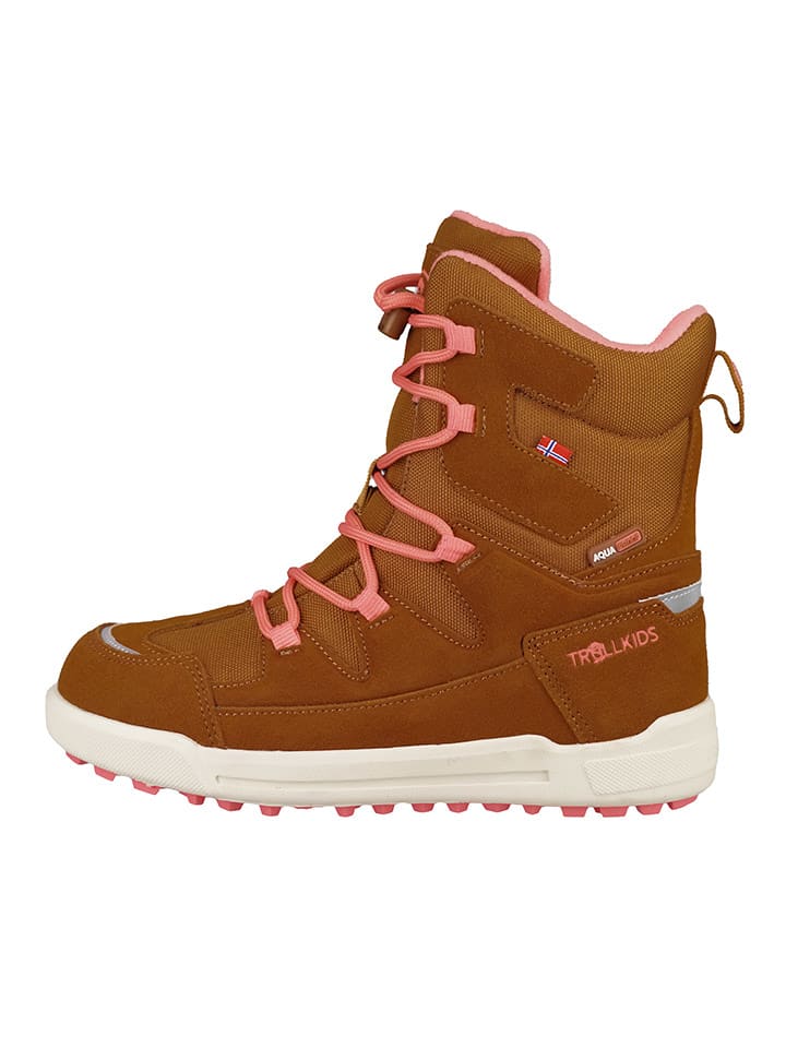 Trollkids Botki zimowe "Finnmark" w kolorze jasnobrązowym rozmiar: 30