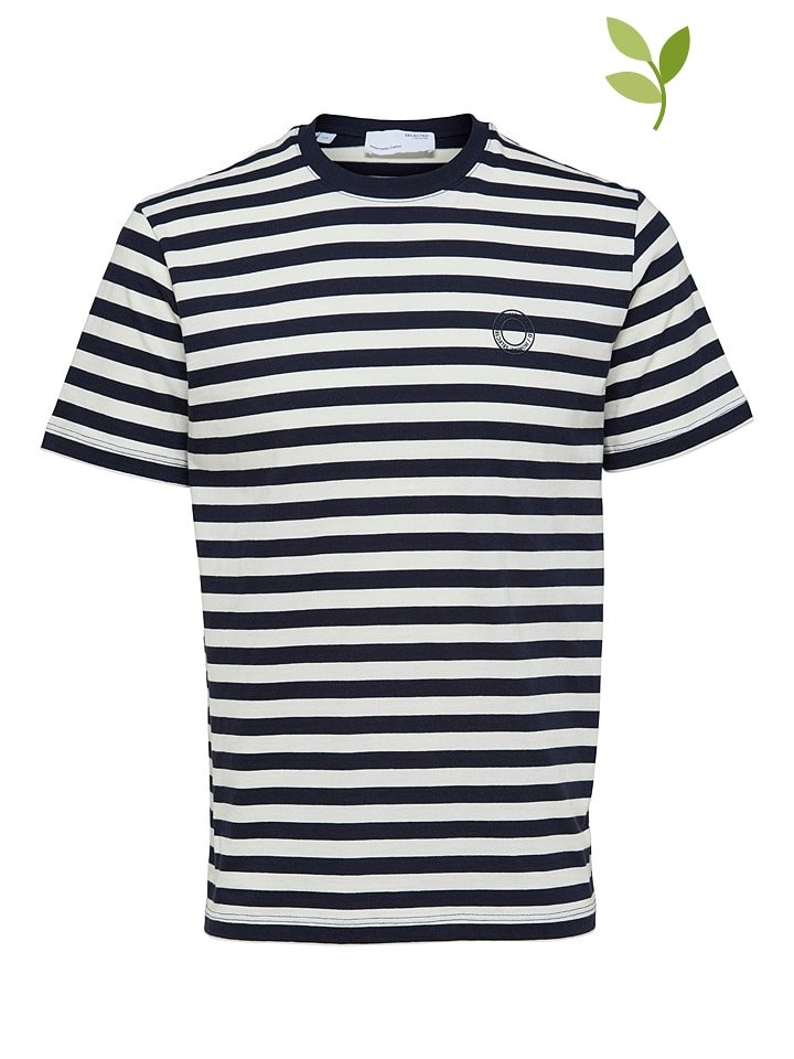 Koszulka "Ricky" w kolorze granatowo-białym