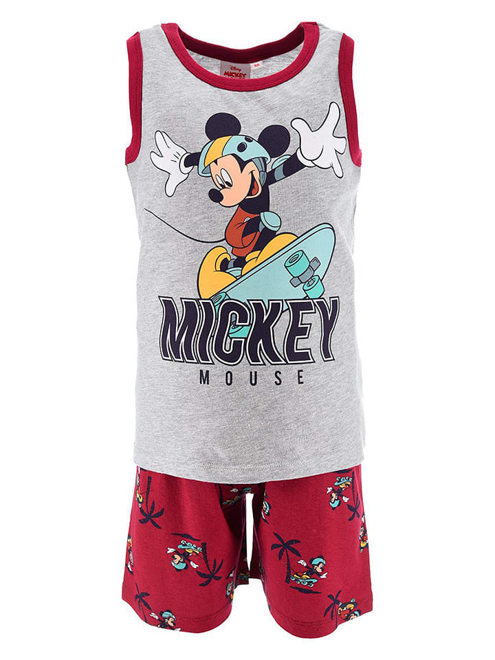 Disney Mickey Mouse Piżama "Myszka Miki" w kolorze szaro-czerwonym rozmiar: 98