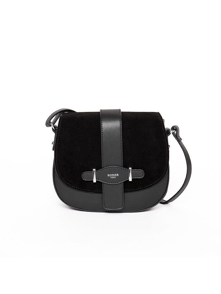 Rodier Skórzana torebka "Cinq" w kolorze czarnym - 21 x 18 x 7 cm rozmiar: onesize